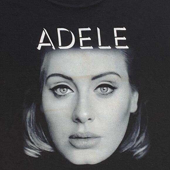 Adele Music Concert T-Shirt "Adele Live 2016" Relaxed Scoop Neck Women S Black - Picture 2 of 5